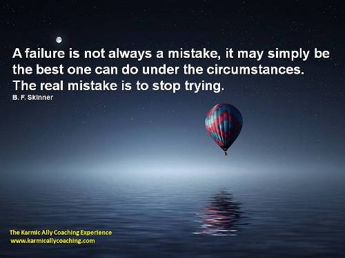 Failure is not always a mistake