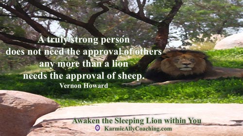 Lions don't look to sheep for validation and neither do strong people