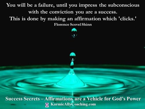 Florence Scovel Shinn quote on affirmations