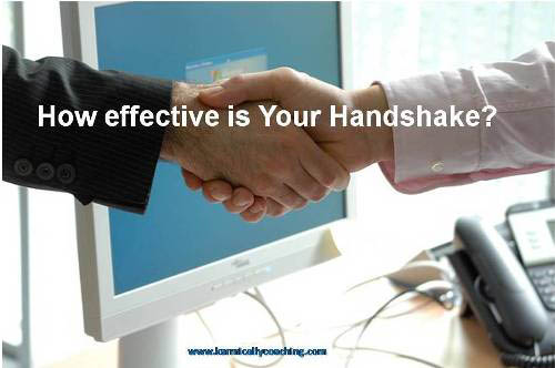 Firm handshake after a business meeting