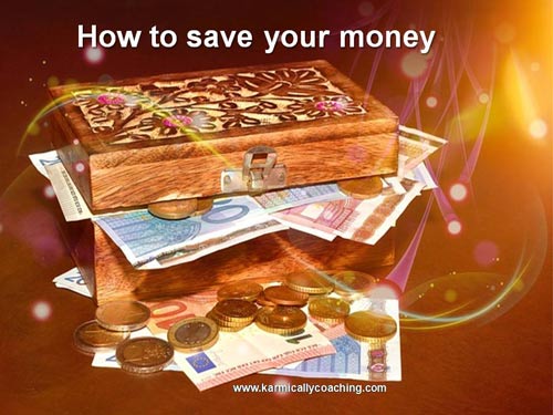 Enamel box full of money
