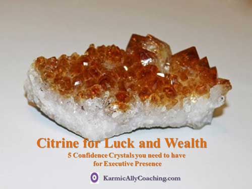Citrine crystal for luck and wealth