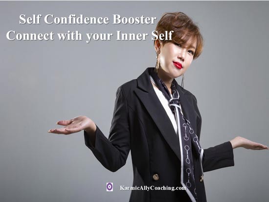 Professional woman smiling because she has confidence and connected to Inner Self