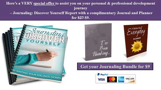 Image of deliverables for Journaling for Self Discovery Pack