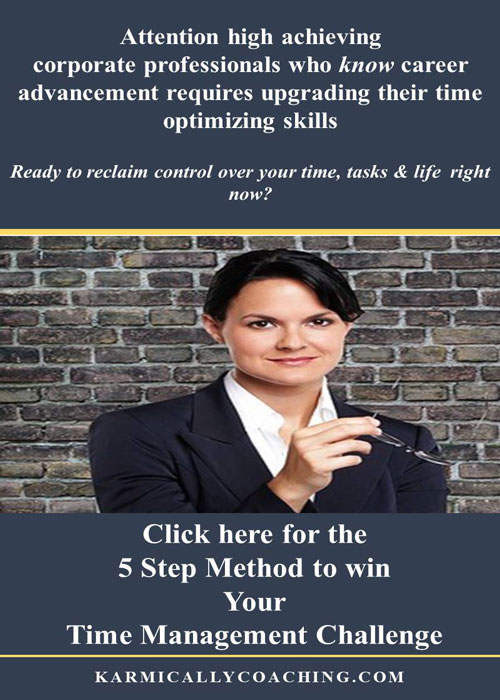 Reclaim your time with the 5 Step Method to win your Time Management Challenge Woman professional standing in front of brick wall inviting you to join the Time Management Challenge course