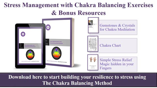 Stress Management with Chakra Balancing exercises and bonus resources mockup