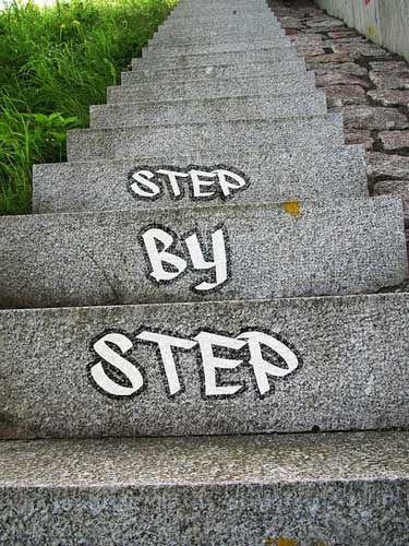 Results shown on stone step by step Karmic Ally Coaching