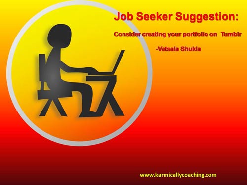 Suggestion for job seeker using tumblr