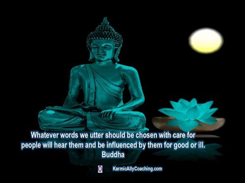 Buddha quote on words influencing people