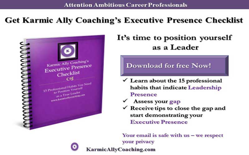 Karmic Ally Coaching's Executive Presence Checklist