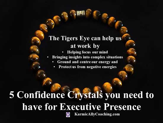 Tigers Eye bracelet for confidence and executive presence