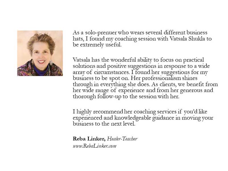 Reba Linker Testimonial for Executive Presence Workbook