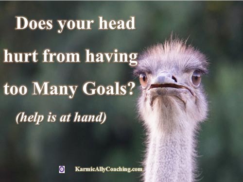 Having too many goals will give you a headache