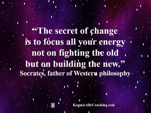 Socrates quote on the secret of change