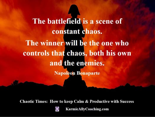 Napoleon Bonaparte quote on battlefield chaos and winners