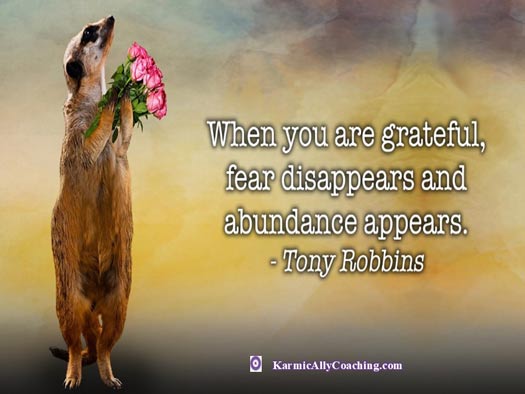 Tony Robbins quote on gratitude and abundance