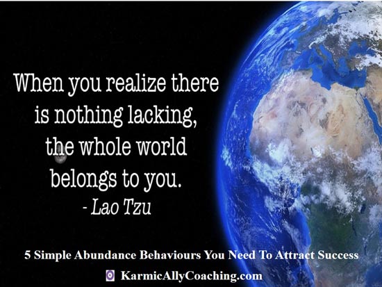 Lao Tzu quote on lack and the world