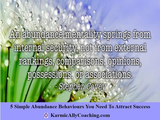 Stephen Covey quote on abundance mentality