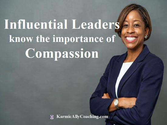 Colored woman leader smiling with Compassion