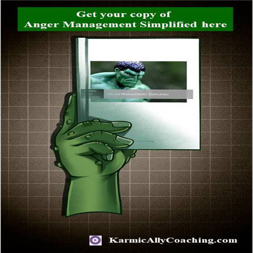 Incredible Hulk holding up Anger Management Simplified ebook
