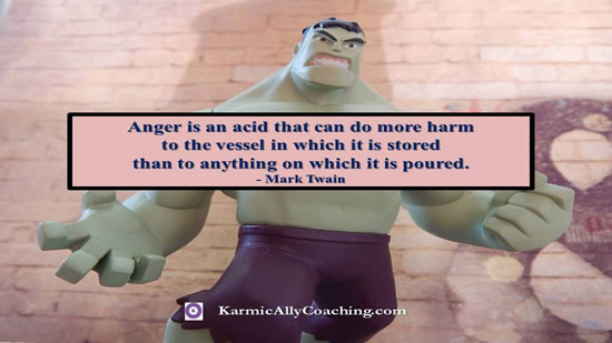 Mark Twain quote on anger and the incredible hulk