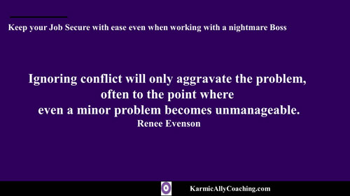 Conflict quote from Renee Evensen