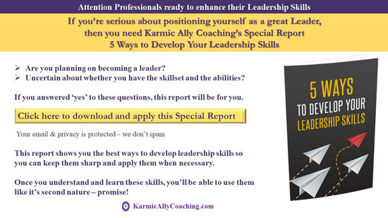 Develop Leadership Skills Report invitation