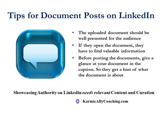 Document posts for building authority on Linkedin
