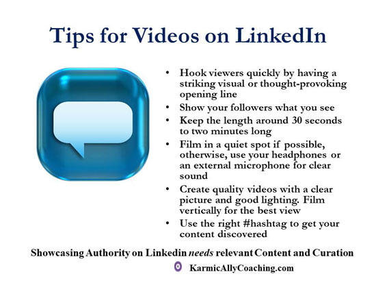 Tips for using video as content on Linkedin