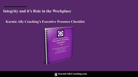Executive Presence Checklist from Karmic Ally Coaching