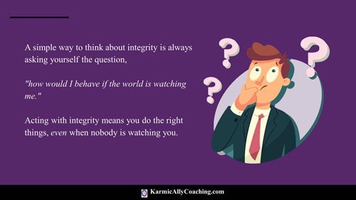 Integrity Tip - ask yourself this question