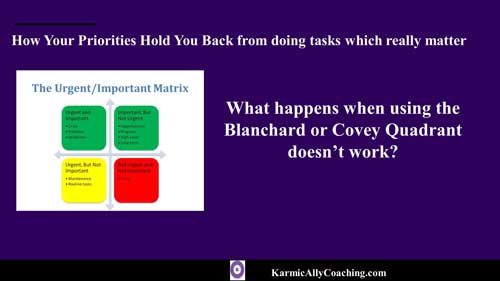 What happens when the Blanchard or Covey Quadrant don't work?