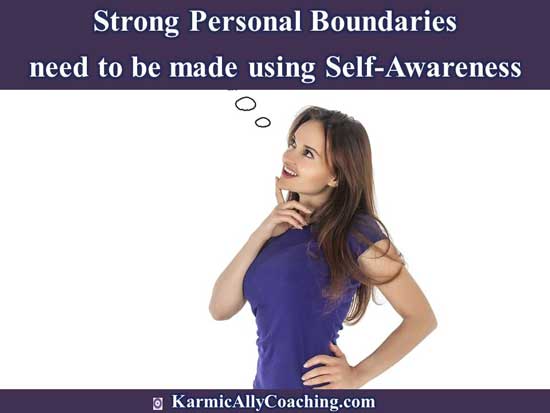 Woman smiling and thinking about strong personal boundaries and self-awareness