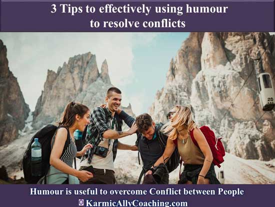 Hikers using humour to resolve conflict