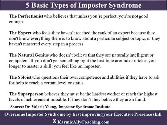 5 basic types of Imposter Syndrome