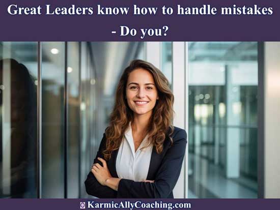Smiling young leader in the workplace who learns from her mistakes