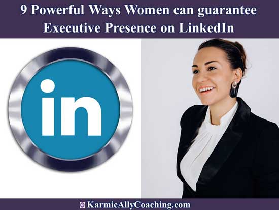 Smiling woman professional who has created her own authentic leadership style. Have you? Woman professional smiling as she looks at LinkedIn button in silver frame
