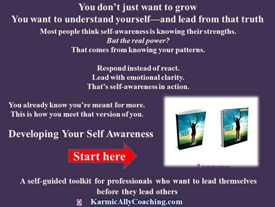 Invitation to develop your self-awareness and lead yourself before you lead others. Start here Invitation to download self-guided tool to develop self-awareness for a better self-image