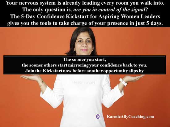 Join the confidence kickstart course here Invitation to use the 5 day confidence kickstart course and mirror neurons by aspiring women leaders