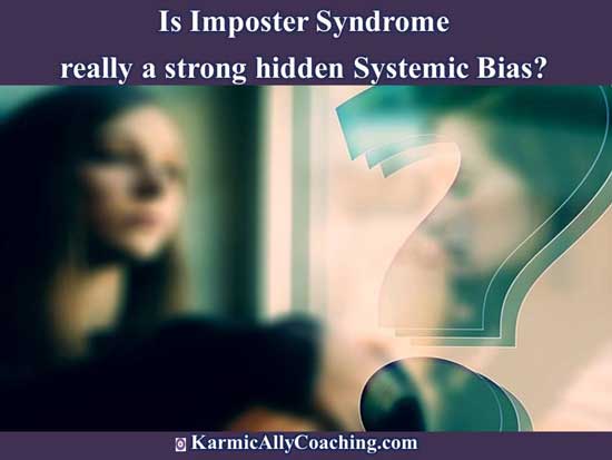 Is imposter syndrome in women really a strong hidden systemic bias? Woman looking out of window at a glassy question mark about imposter syndrome and systemic bias